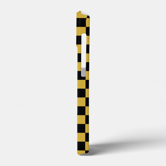 Modern Black and Metallic Gold Square Box Pattern Case-Mate iPhoneケース (裏面 / 左)