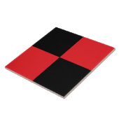 Modern Black and Red Checkered Ceramic Tile タイル (側面)