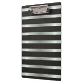 Modern Black and Silver Stripes クリップボード (左)