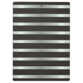 Modern Black and Silver Stripes クリップボード (裏面)