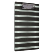 Modern Black and Silver Stripes クリップボード (右)