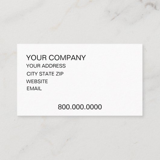 Modern Black and White  名刺 (裏面)