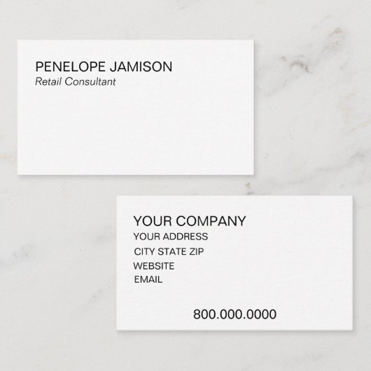 Modern Black and White  名刺 (正面/裏面)