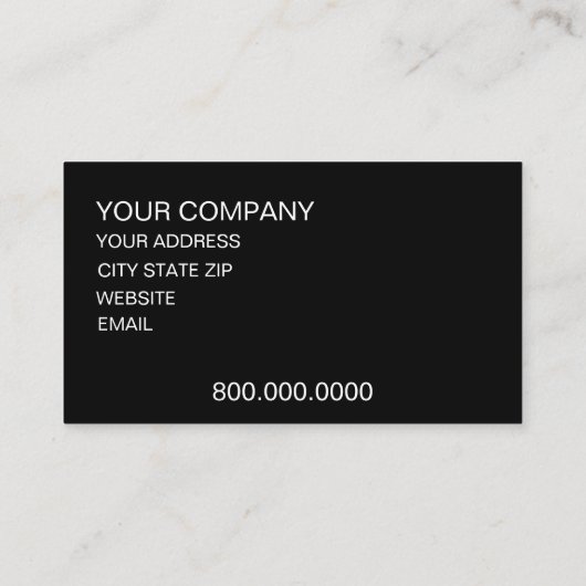 Modern Black and White  名刺 (裏面)