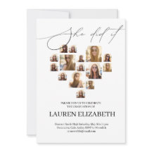 Modern Black and White 15photo collage Graduation 