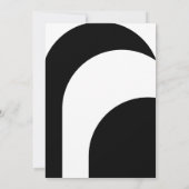 Modern Black and White Arched Wedding 招待状 (裏面)