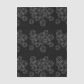 Modern Black and White Boho Chic Daisy Pattern 薄葉紙 (正面)