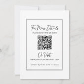 Modern Black and White Botanical Wedding 招待状 (裏面)