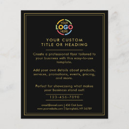 Modern Black and White Business Logo Promotional チラシ