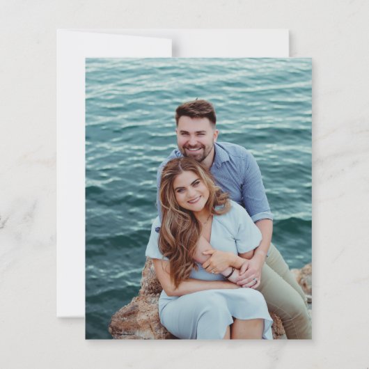 Modern Black and White Chic Budget Wedding Invite (裏面)