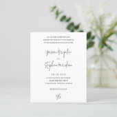 Modern Black and White Chic Budget Wedding Invite (スタンド正面)