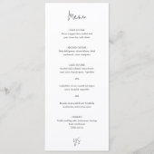 Modern Black and White Chic Wedding メニュー (正面)