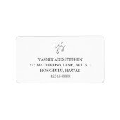 Modern Black and White Chic Wedding ラベル (正面)