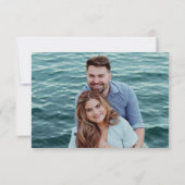 Modern Black and White Chic Wedding 出欠カード (裏面)