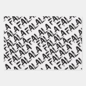 Modern Black and White Christmas Wrapping Paper ラッピングペーパーシート (正面3)