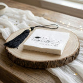 Modern Black and White Class of 2026 Graduation スタンダードカクテルナプキン