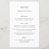 Modern Black and White Classy Wedding Menu (正面)
