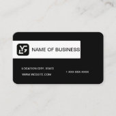 Modern Black And White Custom Logo 名刺 (正面)