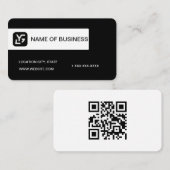 Modern Black And White Custom Logo 名刺 (正面/裏面)
