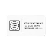Modern Black and White Custom Logo Address Labels ラベル (正面)