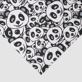 Modern Black and White Cute Panda Bear Pattern 薄葉紙 (詳細)