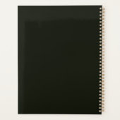 Modern Black and White Daisy Pattern Name 2026 プランナー手帳 (裏面)