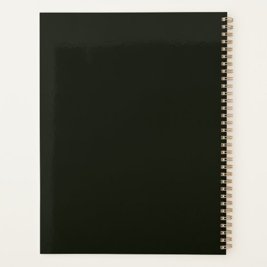 Modern Black and White Daisy Pattern Name 2026 プランナー手帳 (裏面)