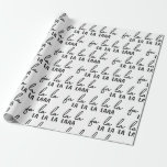 Modern Black and White Fa La La La Christmas ラッピングペーパー<br><div class="desc">Modern Christmas wrapping paper featuring a modern pattern of  "Fa la la la la" in whimsical typography.</div>