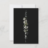Modern Black and White Floral Wedding Invitation 招待状 (裏面)