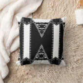 Modern Black and White Geometric クッション (ブランケット)