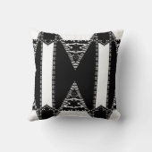 Modern Black and White Geometric クッション (裏面)