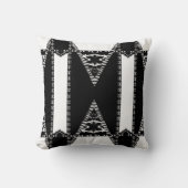 Modern Black and White Geometric クッション (正面)