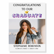 Modern black and white graduation 2026