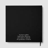 Modern Black and White Graduation Party ゲストブック (裏面)