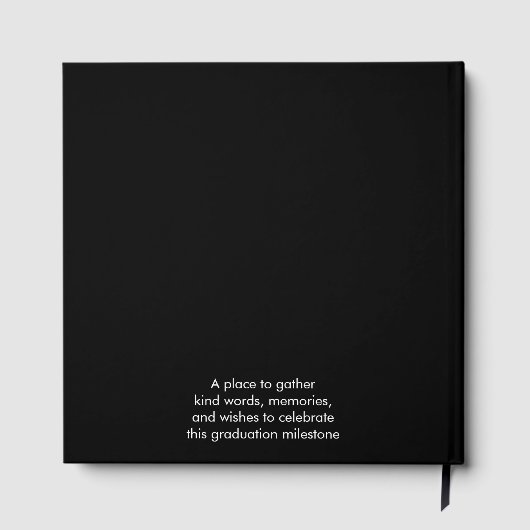Modern Black and White Graduation Party ゲストブック (裏面)