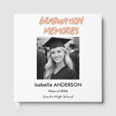 Modern Black and White Graduation Party ゲストブック (正面)