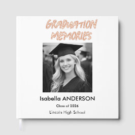 Modern Black and White Graduation Party ゲストブック