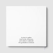 Modern Black and White Graduation Party ゲストブック (裏面)