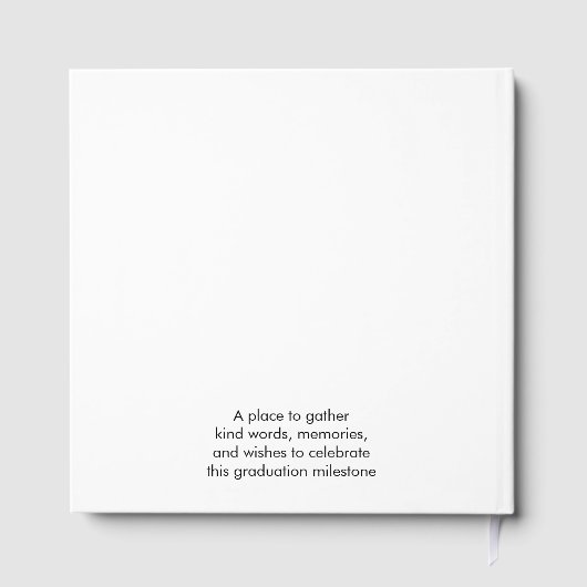 Modern Black and White Graduation Party ゲストブック (裏面)