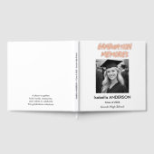 Modern Black and White Graduation Party ゲストブック (全面)