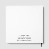 Modern Black and White Graduation Party ゲストブック (裏面)