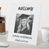 Modern Black and White Graduation Party 台座サイン (インサイチュ)