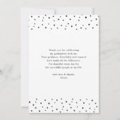 Modern Black and White Handwriting Graduation サンキューカード (裏面)