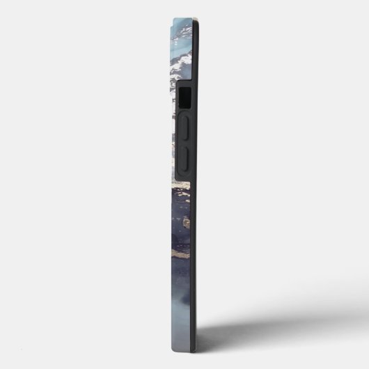 modern black and white marble monogram Case-Mate iPhoneケース (裏面 / 左)