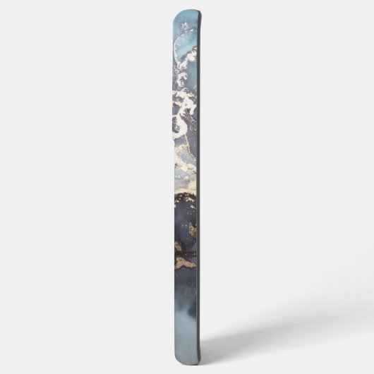 modern black and white marble monogram samsung galaxyケース (裏面横)