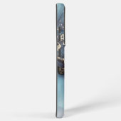 modern black and white marble monogram samsung galaxyケース (右側面)