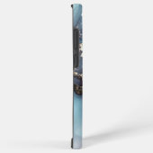 modern black and white marble monogram samsung galaxyケース (右側面)