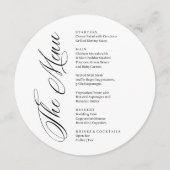 Modern black and white menu card メニュー (正面)