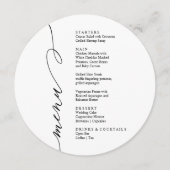 Modern black and white menu card メニュー (正面)