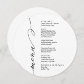 Modern black and white menu card メニュー (正面/裏面)